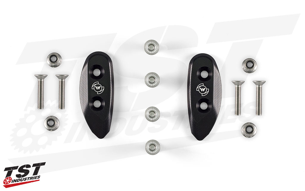 WometTech Mirror Block Off Plates for Yamaha YZFR6 (0816) and BMW